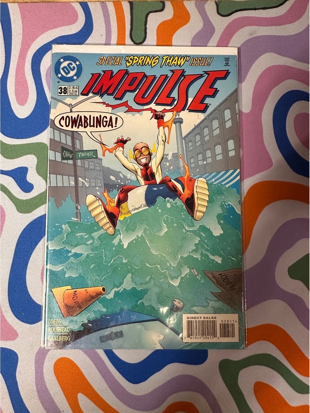 Impulse comic book issue 38 Cowabunga